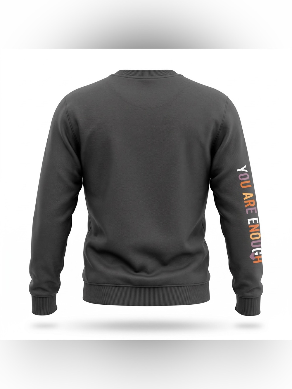 Emery Rose "Be You / You Are Enough" Graphic Crewneck Sweatshirt Grey M - Picture 3 of 6
